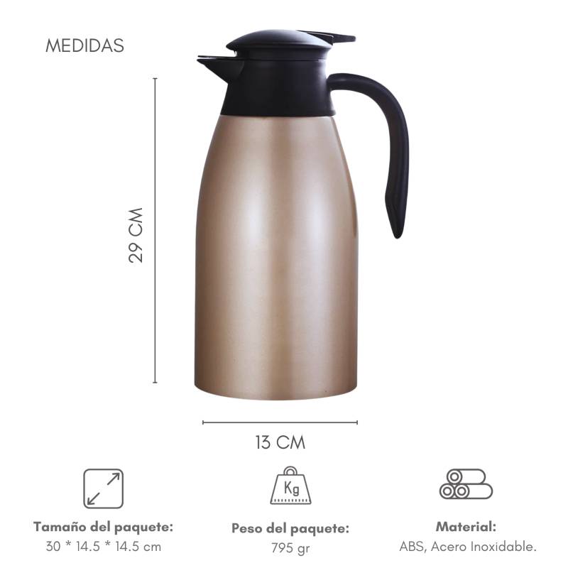 Jarro Vaso Cafe Termico Acero Inoxidable Frio Calor 500ml