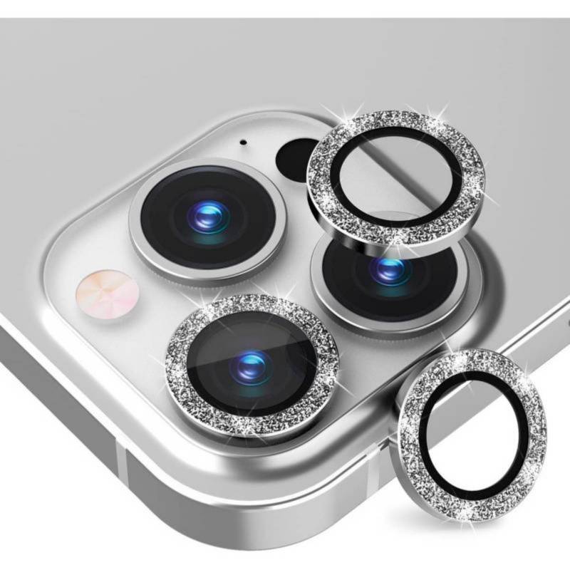 GENERICO Protector Lentes Para Cámara iPhone 15 Pro/15 Pro Max Silver  Brillante