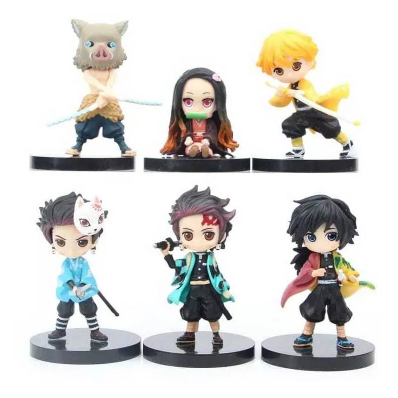 6 Figuras Chibi De Kimetsu No Yaiba Anime Demon Slayer