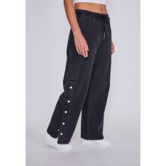 SIOUX - Jeans Mujer Baggy Botones Negro Sioux
