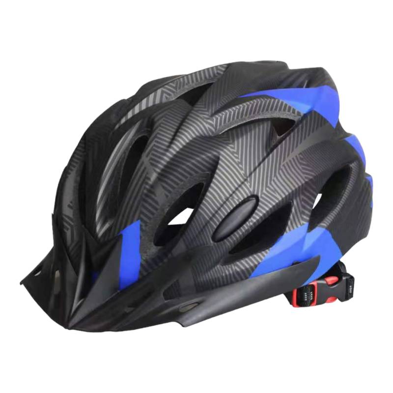 DEFENSOR FOREVER - Casco De Bicicleta Con Luz Led - negro con azul