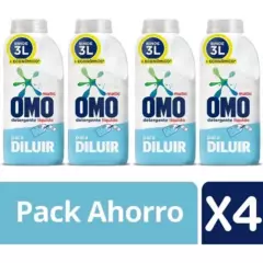 OMO - Detergente Ropa Concentrado 500ML Diluir Rinde 3LT Pack 4und
