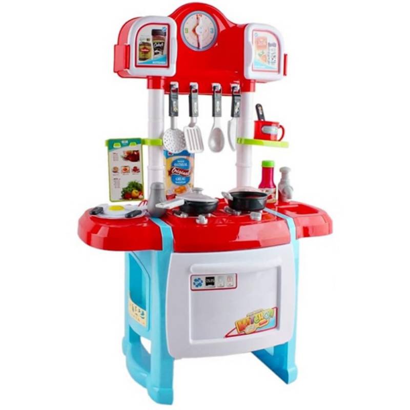 Set de utensilios de cocina juguete para niñas a pila - Gris GENERICO