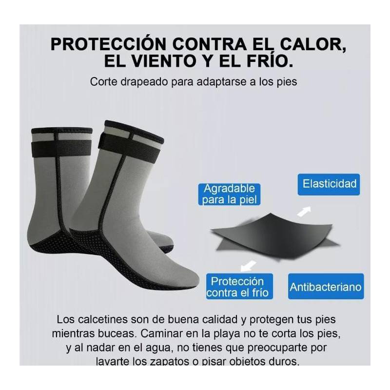 Calcetines de buceo de neopreno de 3mm, botas de agua para