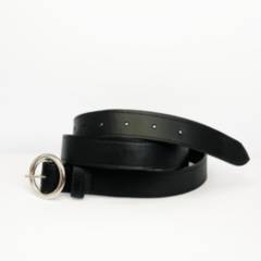 MARIA BOOTH - Cinturón cuero negro e4