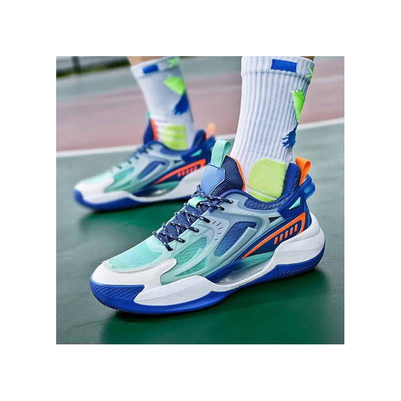BLWOENS Zapatillas de baloncesto para hombre deportivo - Verde