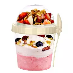 TITIZ - Vaso Para Yogurt Frutas y Cereales Titiz 500ml  Cuchara