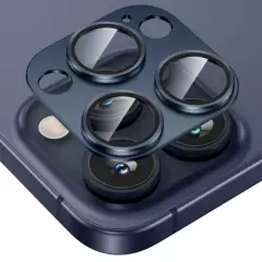 GENERICO - Lamina Para Camara De Aluminio iPhone 15 Pro - 15 Pro Max - Azul