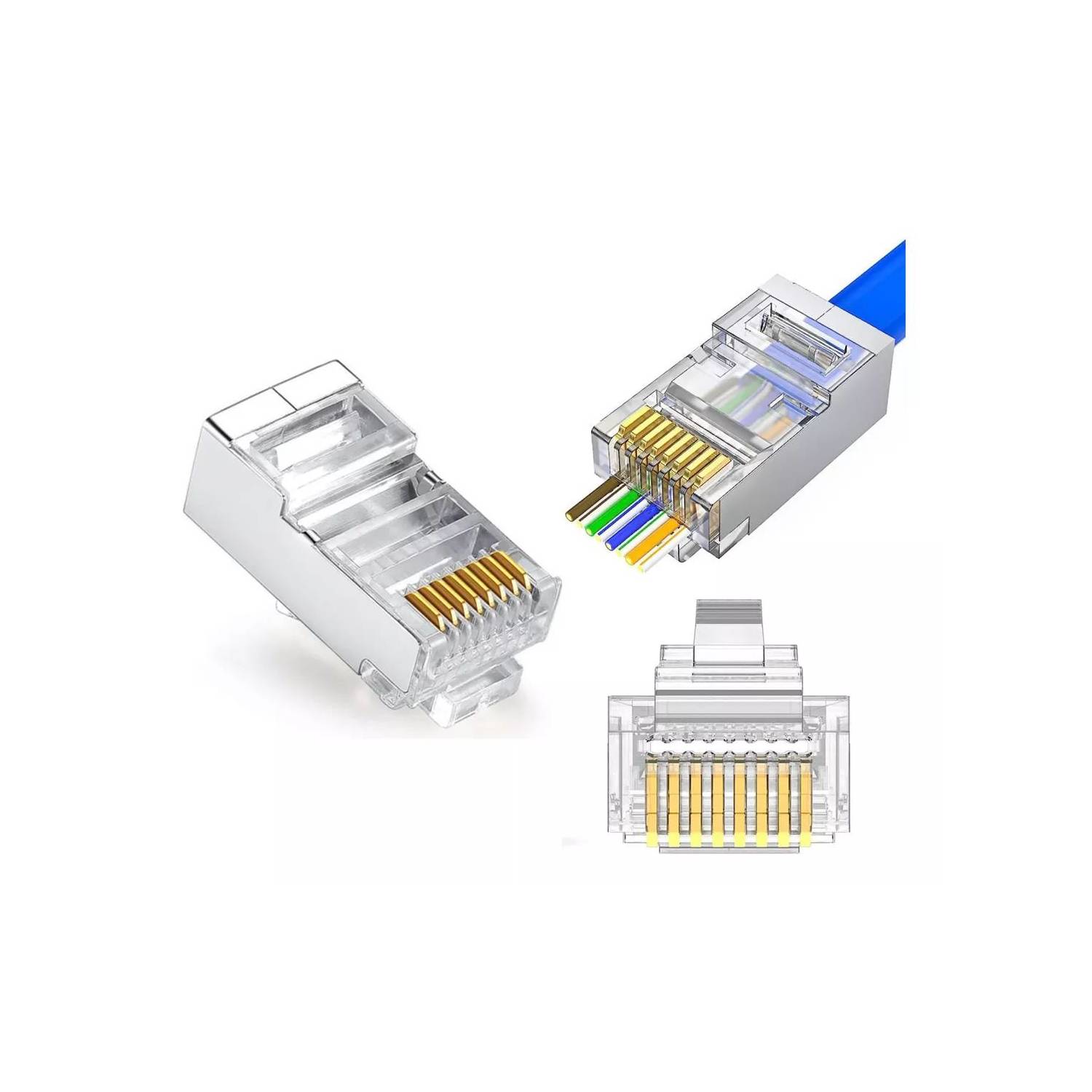 CONECTOR RJ45 CAT6 METALICO - Electrónica Real