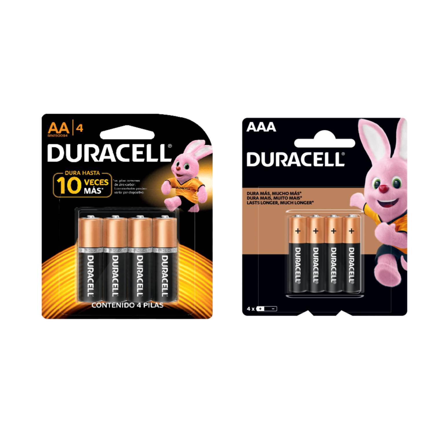 Duracell - Pack 4 pilas AA Duracell Plus, Aa Pilas