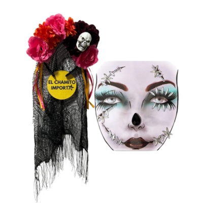 Cintillo Diadema Flores Catrina/frida Kahlo Halloween