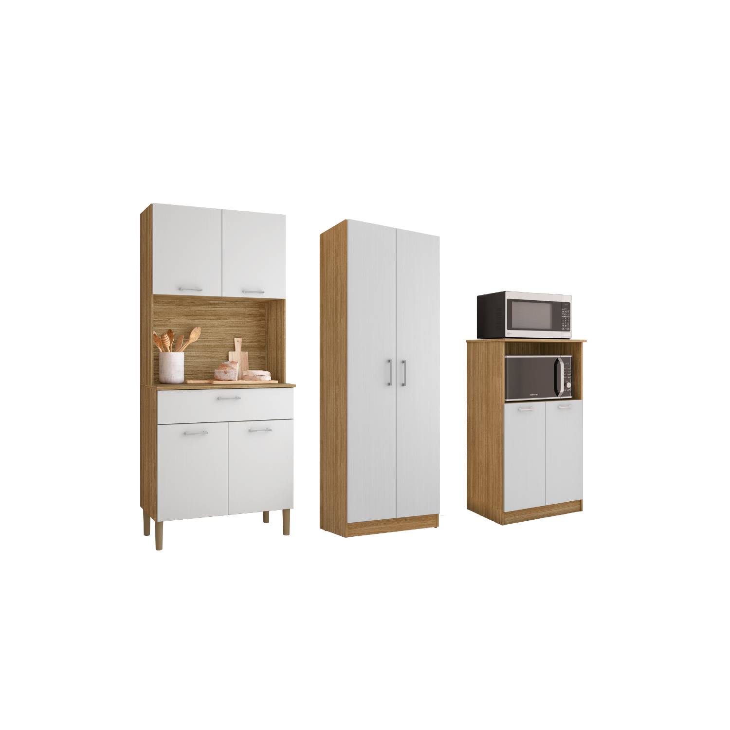 Mueble para Microondas TuHome Manchester Blanco 4 Puertas