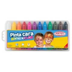 ARTEL - Pintacaritas Pintura De Cara Crayones 12 Colores Artel