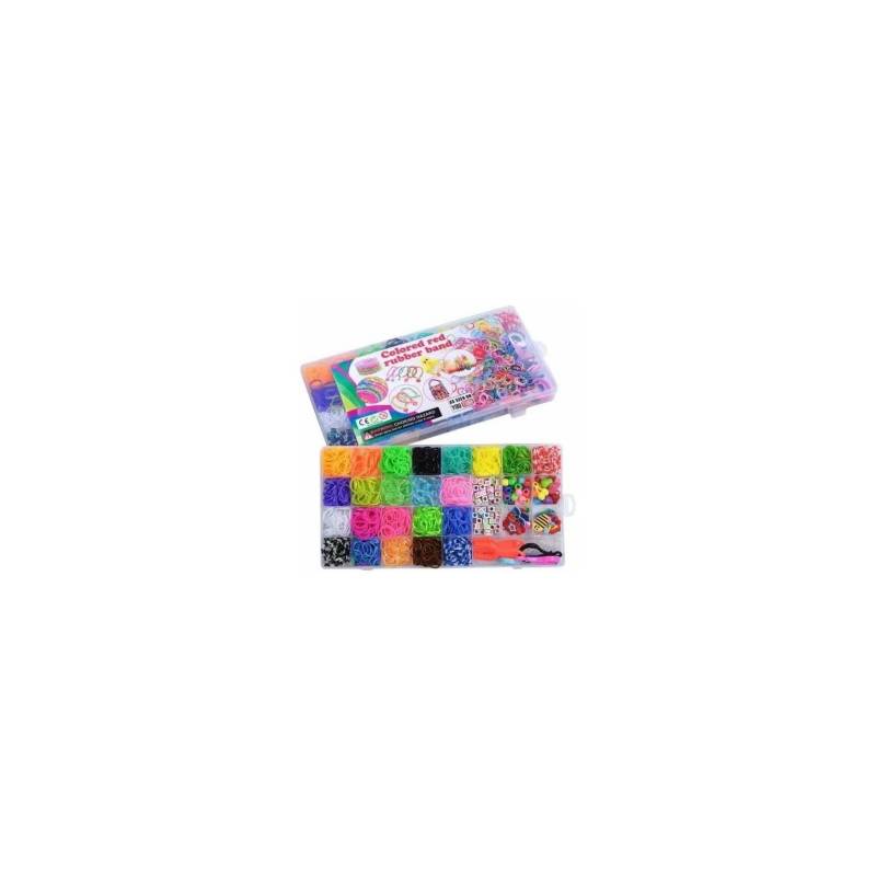 GENERAC Kit Para Hacer Pulseras De Elástico 23 Colores 1500+ Uds