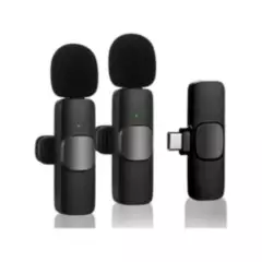 IRM - Dos Mini Micrófono K9 Inalámbrico Para Celular Tipo C y Iphone