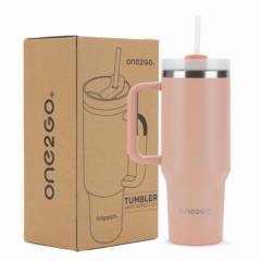 ONE2GO - Vaso Termico Mug 1,2L Inox Frio Calor - Rosa