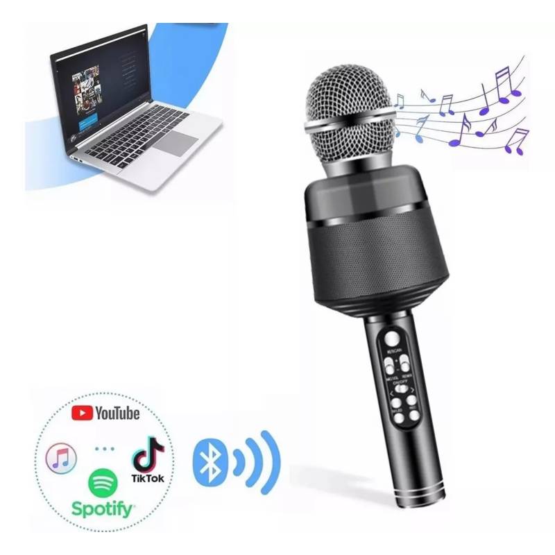 GENERICO Micrófono Inalámbrico Bluetooth Karaoke Led Ultravoice