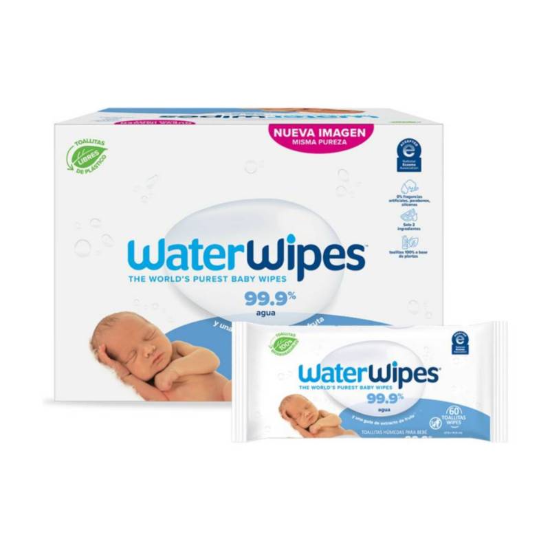  Toallitas Húmedas para Bebés WaterWipes, 4137, 1, 9 : Bebés