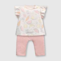 COLLOKY - Clemente de bebe niña frutas soft pink (0 a 9 meses) 3-6 meses
