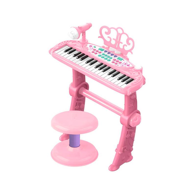 Amy&Benton - Piano de juguete para niños, 31 teclas, blanco, multifunción,  piano de juguete electrónico con micrófono, para bebé o niño pequeño