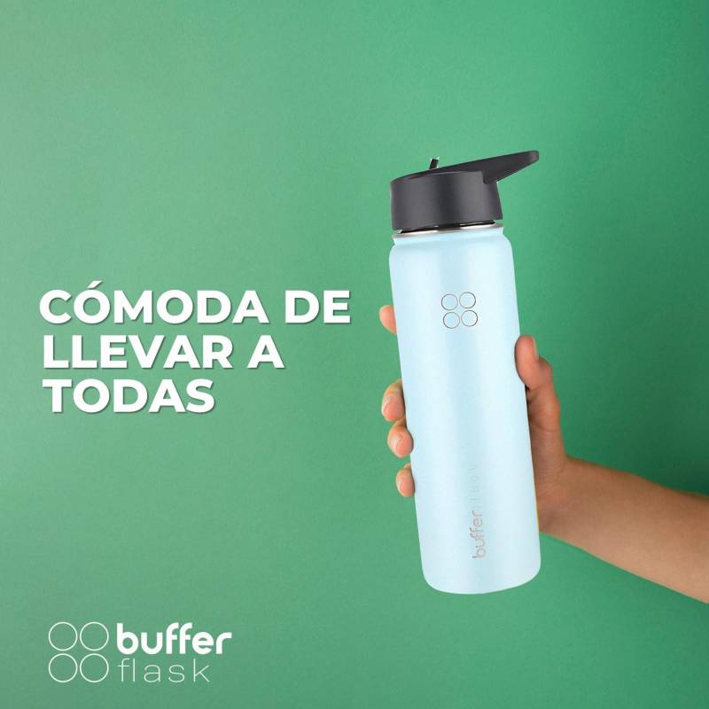 BUFFER FLASK Termo Botella Termica Niños Buffer Acero Inox 350ml - Rosa