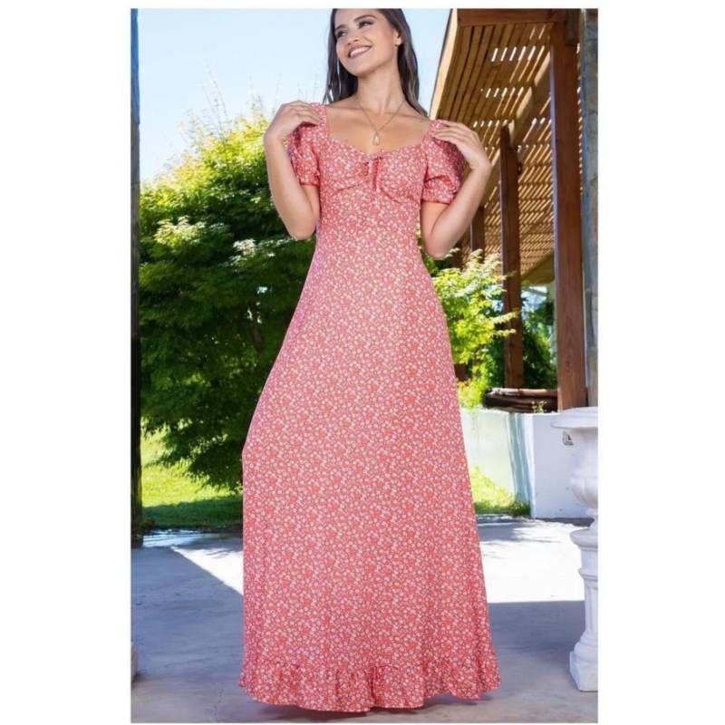LIKE SHOP Vestido Verano Largo Mujer Floral Maxi Vestido 238