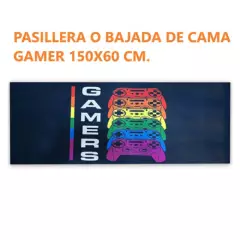 SMARTY - Alfombra Gamer Lisa Pasillera Juvenil Infantil Spectrum Gamer 150x60 CM