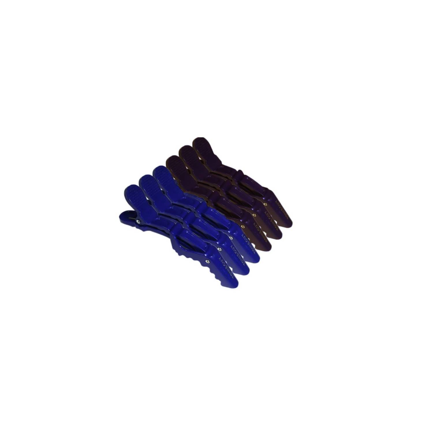 Gancho Pinzas Cocodrilo Para Cabello Peluquería x6 Unidades AZUL OEM