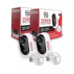 ZEKER - Pack x2 Cámara de Seguridad Wifi Inalámbrica Ext Zeker 3MP