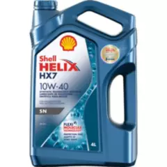 SHELL - Aceite para Motor 10w40 Shell helix HX7 SP 4 Litros