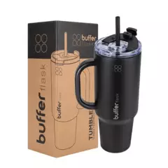 BUFFER FLASK - Vaso Termico Mug Buffer 1,2 Lt  Inox Frio  Calor - Negro