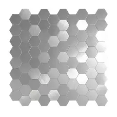 MERCAR RAY - Mosaico autoadhesivo aluminio 29x285 cm Salpicadero