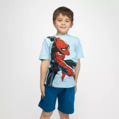 MARVEL - Short Niño Stampa Spiderman Azul Marvel