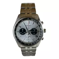 SEIKO - Reloj Seiko Plateado Hombre Chronografo Cuarzo Ssb425p1