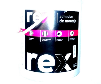 ADHESIVO DE MONTAJE 5 KG REX