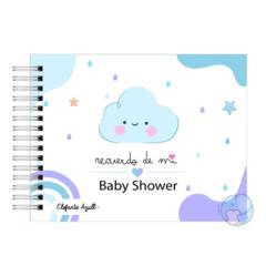 ELEFANTE AZULL - Libro de Recuerdos del Baby Shower