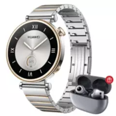 HUAWEI - Smartwatch Reloj Inteligente HUAWEI Watch GT 4 41mm Plata + Freebuds PRO 2 de Regalo