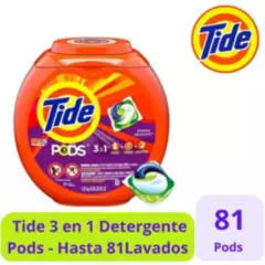 TIDE - Tide Pods Detergente 81 Capsulas 3 en 1 - 1uds
