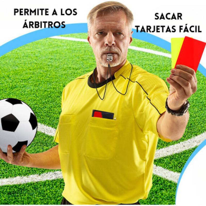 GENERICO Set De Tarjetas Roja Amarilla Para Árbitro Futbol