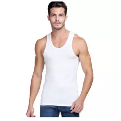 GENERICO - X3 Polera Musculosa Para Hombre - Camiseta Sin Magas - 100 Algodon