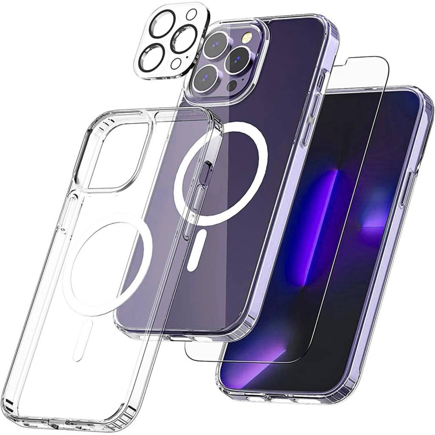 Carcasa Transparente Para iPhone 15 Plus + Lamina