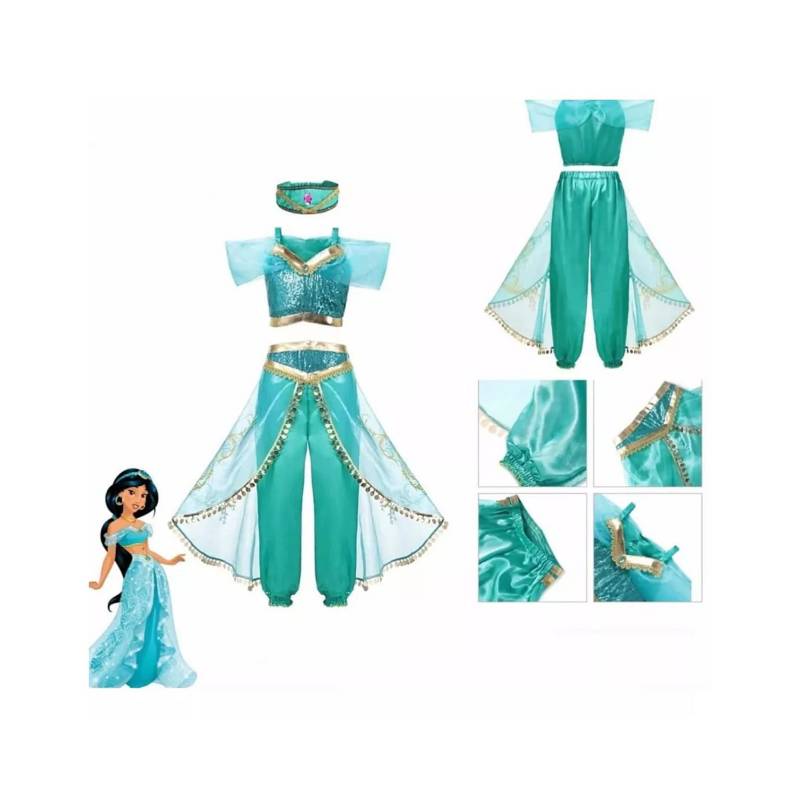 Disfraz de princesa Jasmine Aladdin de Disney para niña