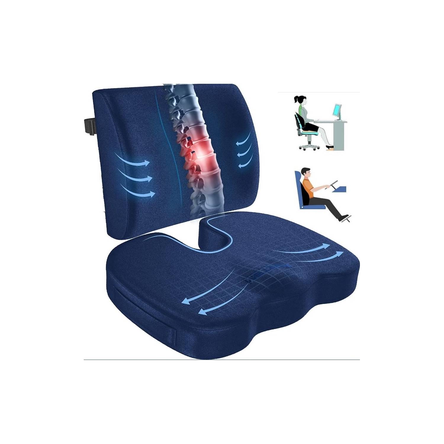 Almohada lumbar ergonómica GENERICO