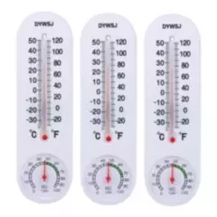 GENERICO - Pack X3 Termometro Higrometro Analogico Medidor Temperatura Humedad