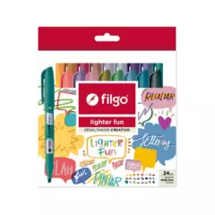 FILGO - Resaltador Creativo Fino Lighter Fun Estuche de 24 unidades