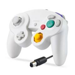 GENERICO - Controlador Gamecube para Switch NGC  mando con cable USB para Wii PC GC Blanco