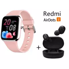 XIAOMI - Y9PRO reloj inteligente deportivo + combo Redmi AirDots 2 - Rosa