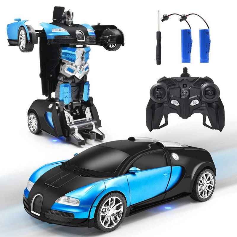 Coche Electrico Para Niños Auto Transformación Robot Juguete +