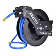 KRATTO - Carrete Retráctil para Aire Comprimido 3 / 8 -15mts- Enrollador KRATTO