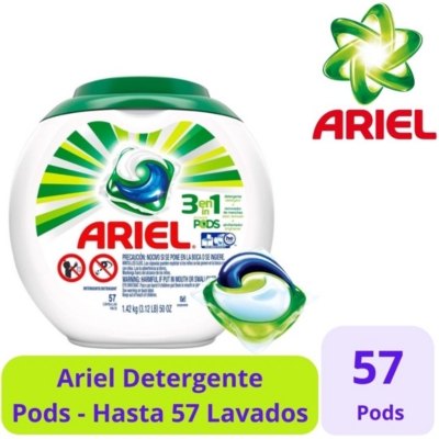 Detergente Cápsulas Ariel Pods 4 x 57 Unid - Clean Queen